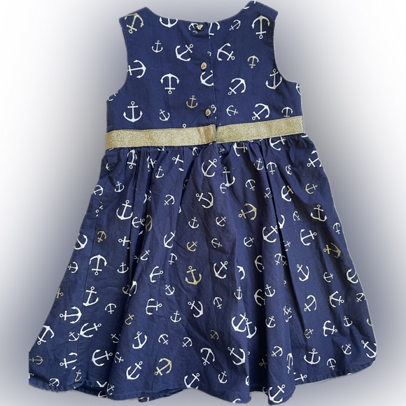 Maggie & Zoe Blue and Gold Anchor Dress - Picture 2 of 6